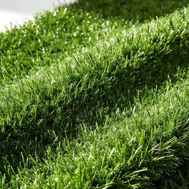 Close-up view of high density artificial grass