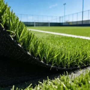 MCDS30 30mm sand-free sports artificial turf with 29,400 stitches per m² and XPU backing for football fields
