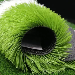 Close-up of X-Nature DS50 football field artificial grass showing the reinforced single-spine fiber structure for maximum durability and high-performance in professional sports stadiums banner