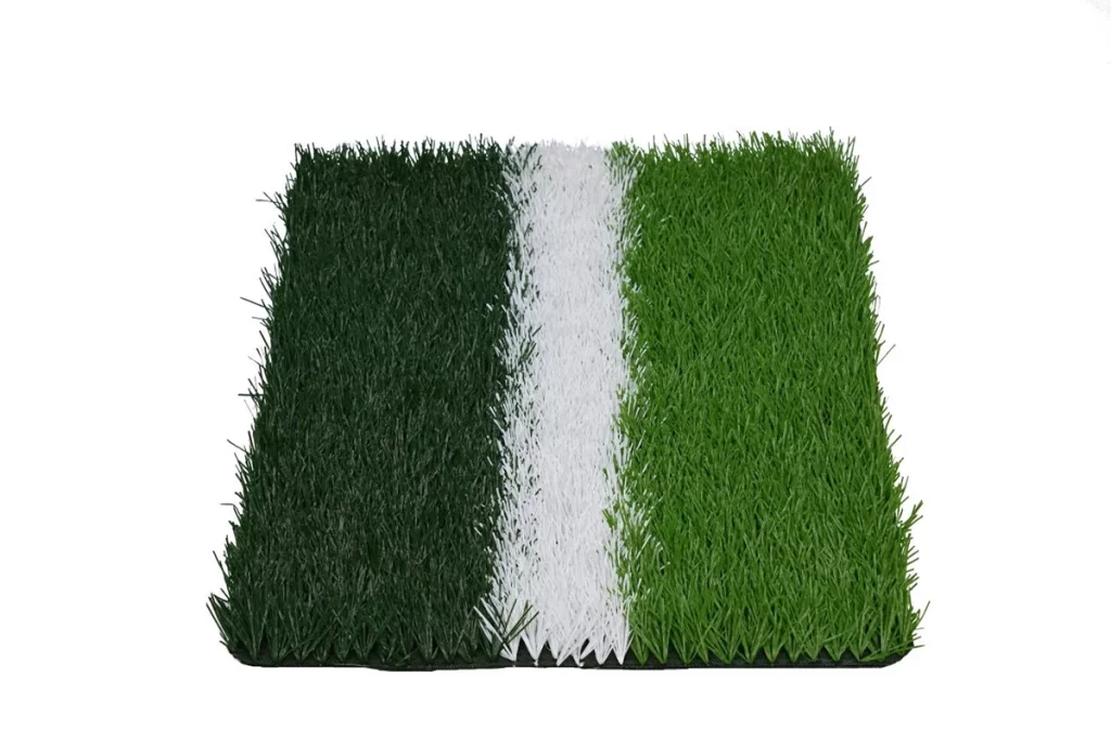 custom artificial grass turf sample with white line