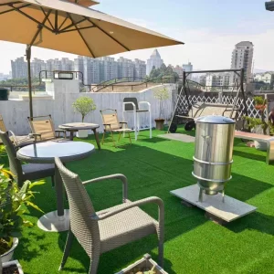 modern rooftop courtyard landscaping artificial grass for yard banner