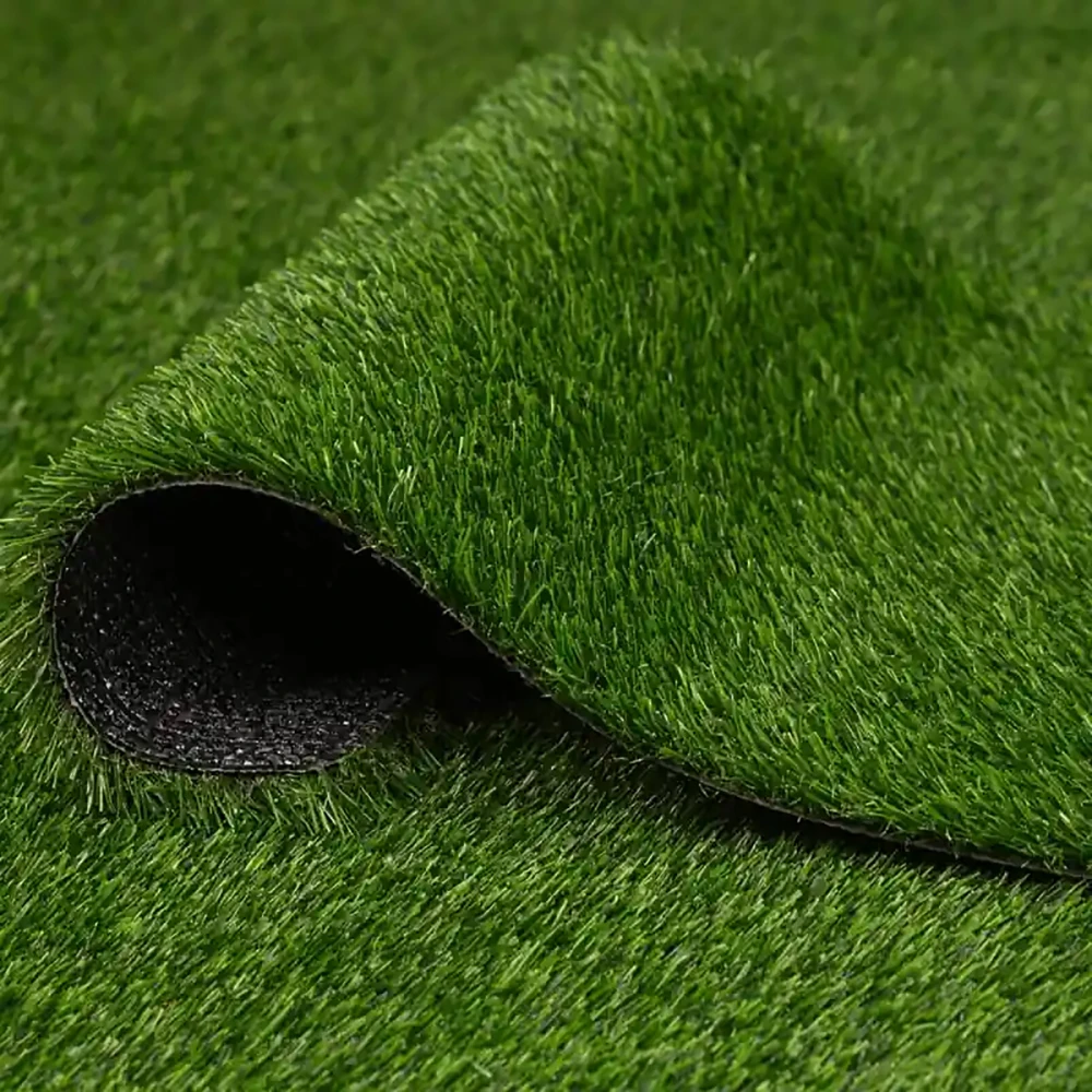 26A-25 artificial grass showing double-layer backing for commercial and residential turf installation