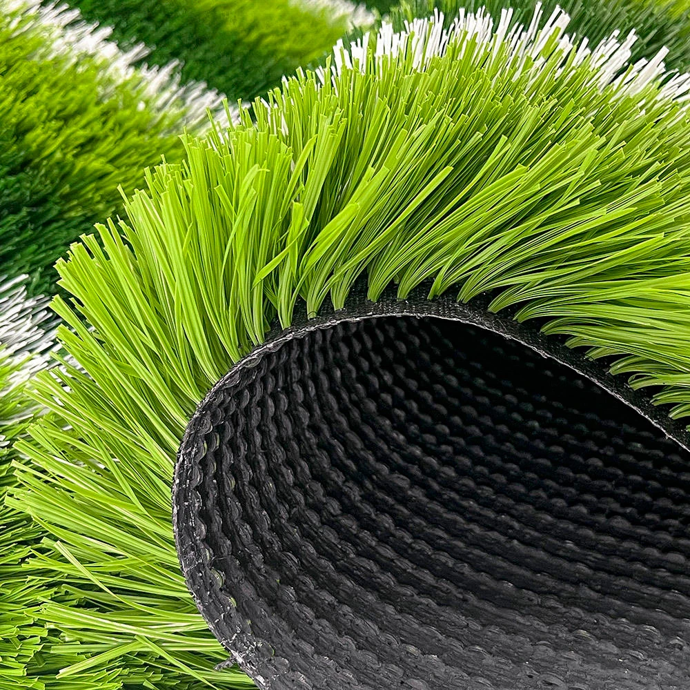 synthetic soccer turf backing detail