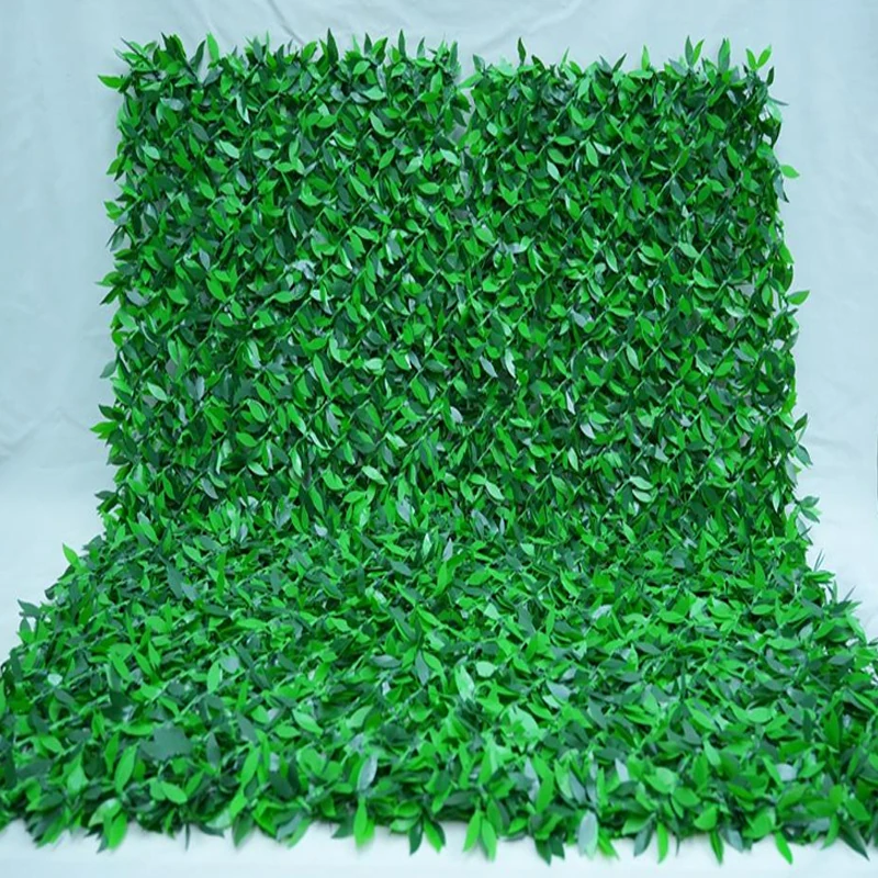 High-density artificial grass fence roll for commercial privacy screening and outdoor landscaping