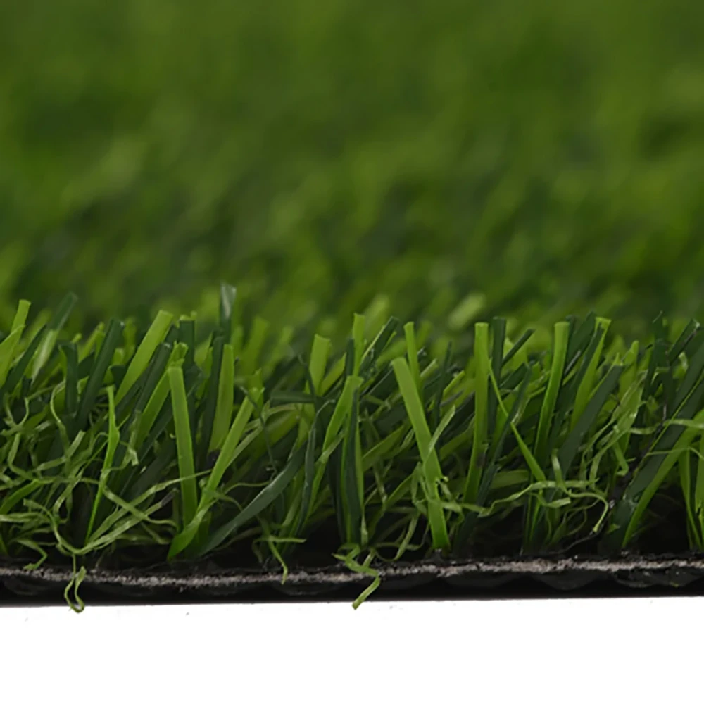 close up of synthetic artificial turf grass with black backing