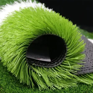football field artificial turf features rolled synthetic grass with a durable black anti slip backing for stable, safe, and long lasting performance.(1)